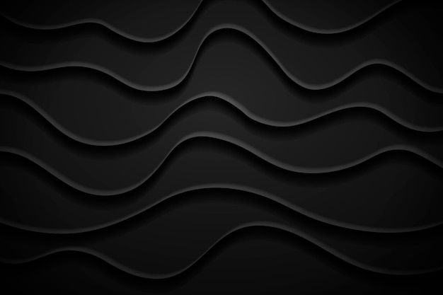 Fundo gradiente preto com linhas onduladas