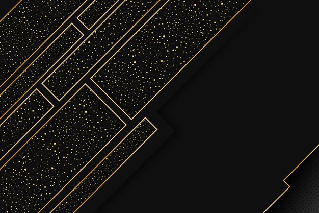 Fundo gradiente preto com texturas douradas