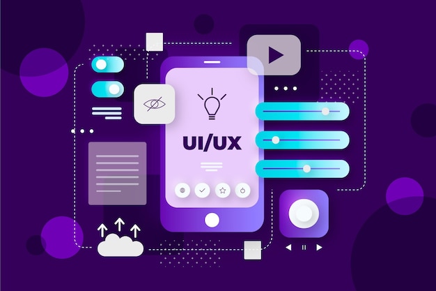 Vetor grátis fundo gradiente ui / ux