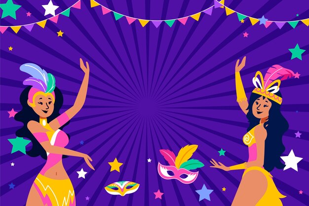 fundo gras plana carnaval