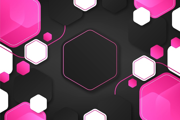 Fundo hexagonal de cor gradiente