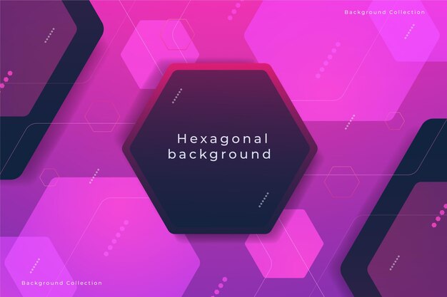 Fundo hexagonal gradiente