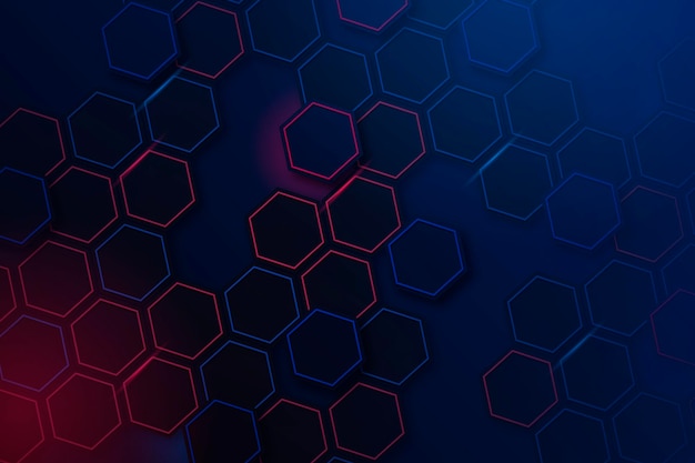 Fundo hexagonal gradiente