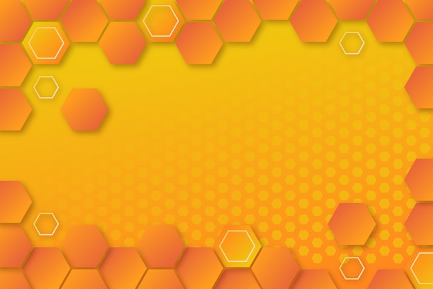 Fundo hexagonal gradiente