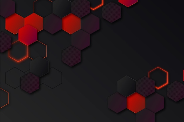 Fundo hexagonal gradiente