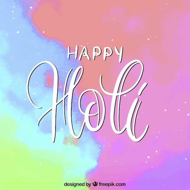 Fundo holi feliz com letras