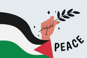 Vetor grátis fundo ilustrado da mensagem de paz
