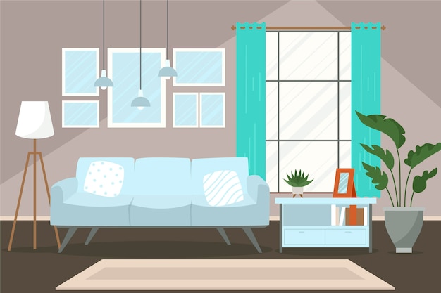 Fundo interior da casa para videochamadas