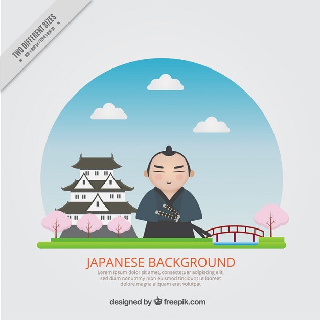 Vetor grátis fundo japonês agradável