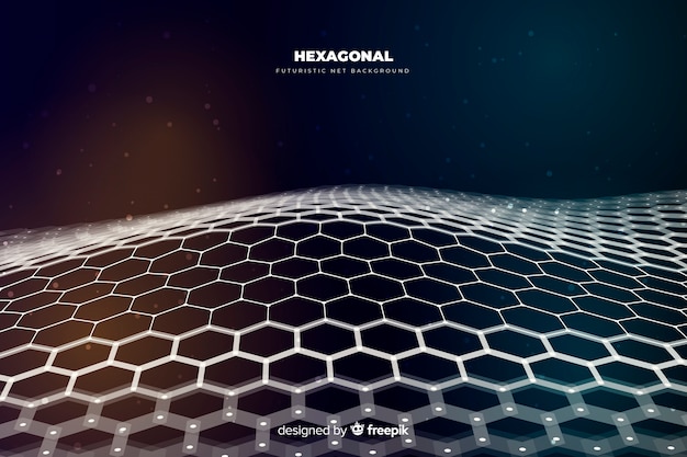 Fundo líquido hexagonal futurista