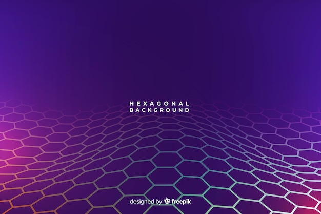 Fundo líquido hexagonal futurista