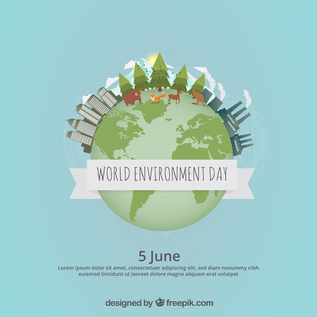 Fundo liso para o dia mundial do meio ambiente