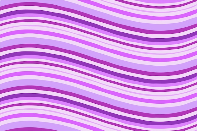 Fundo listrado roxo de design plano