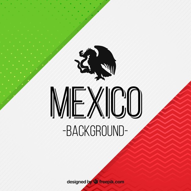 Fundo moderno da bandeira mexicana criativa