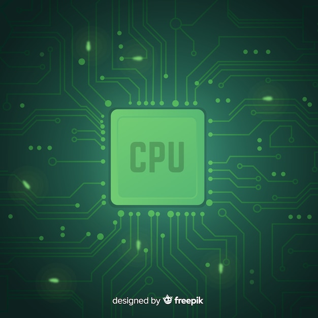 Vetor grátis fundo moderno de cpu com estilo gradiente