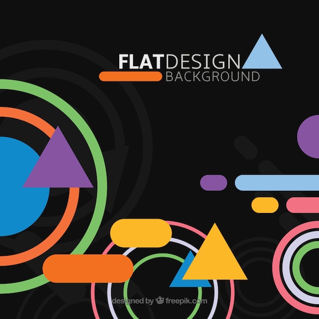 Fundo moderno de formas geométricas coloridas