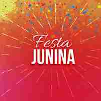 Vetor grátis fundo moderno festa junina junina