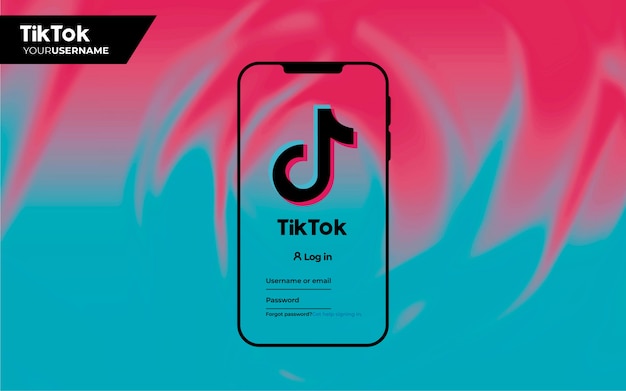 Vetor grátis fundo moderno para tiktok