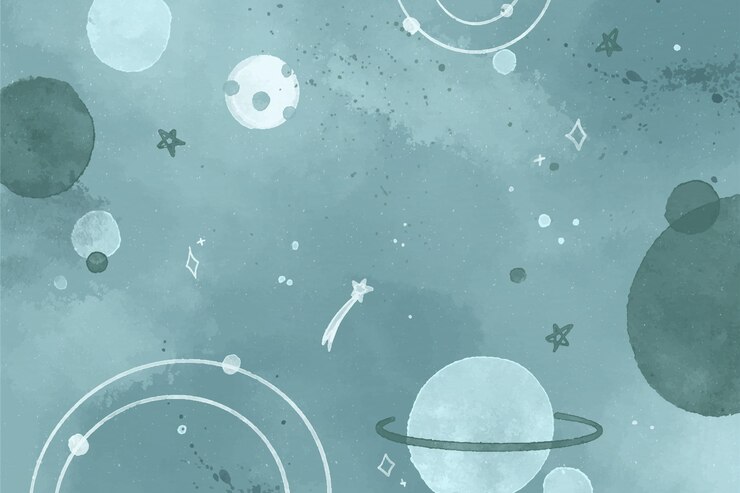 Vetor grátis fundo monocromático de galáxia aquarela