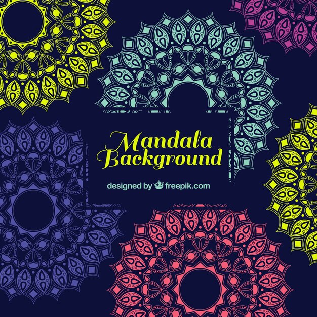 Fundo multicolor de mandala