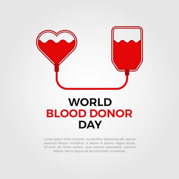Vetor grátis fundo mundial do dador de sangue