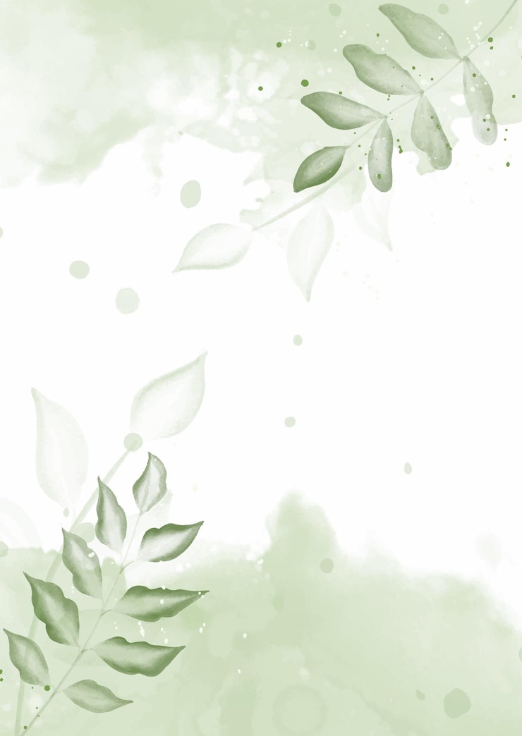 Vetor grátis fundo natural pintado à mão em aquarela em tons de verde pastel