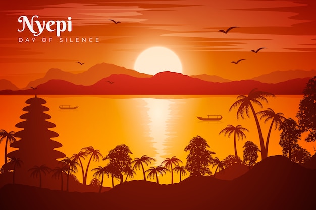 Vetor grátis fundo nyepi gradiente