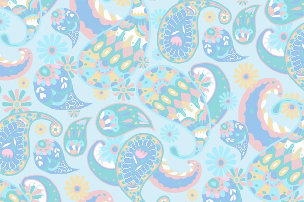 Fundo ornamental estampado em azul pastel