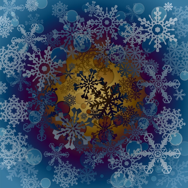 Fundo padrão de flocos de neve formas geométricas de flocos naturais vetor eps10