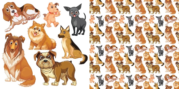 Vetor grátis fundo perfeito de desenho animado de animais fofos