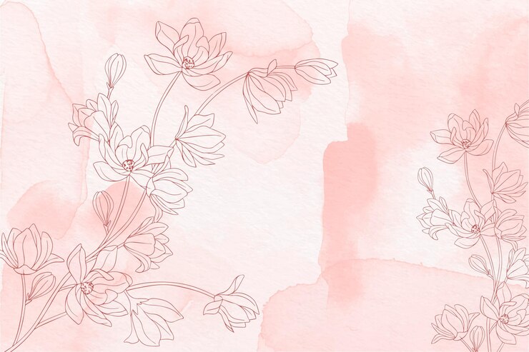 Vetor grátis fundo pintado à mão com flores desenhadas