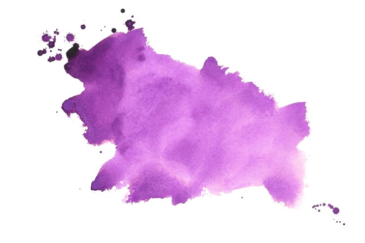 Vetor grátis fundo pintado à mão com manchas de tinta de cor roxa com efeito grungy