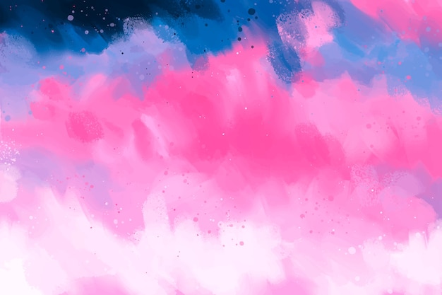 Fundo pintado à mão em gradiente rosa e azul