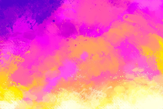 Fundo pintado à mão em gradiente rosa e laranja