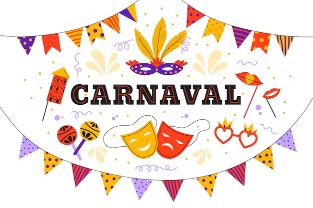 Fundo plano de carnaval