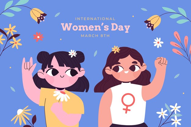 Fundo plano de celebração do dia da mulher