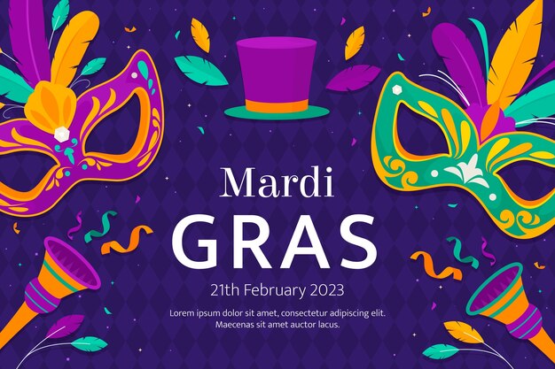 Fundo plano de celebração do festival de mardi gras