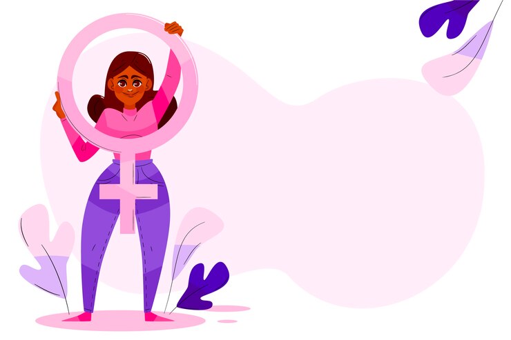 Vetor grátis fundo plano de dia internacional da mulher