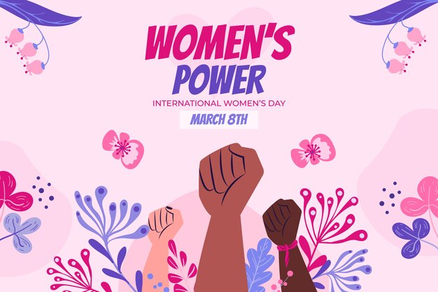 Fundo plano de dia internacional da mulher