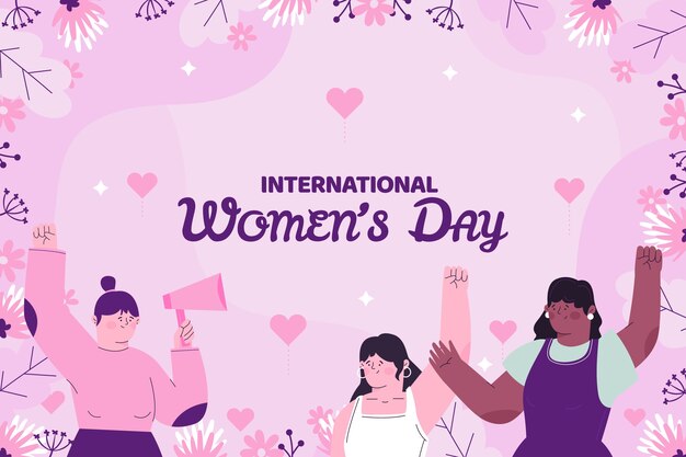 Fundo plano de dia internacional da mulher