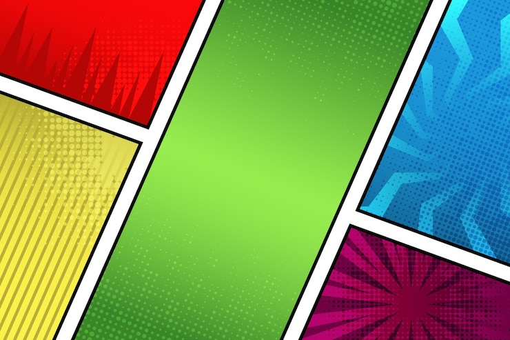 Vetor grátis fundo plano de estilo cômico