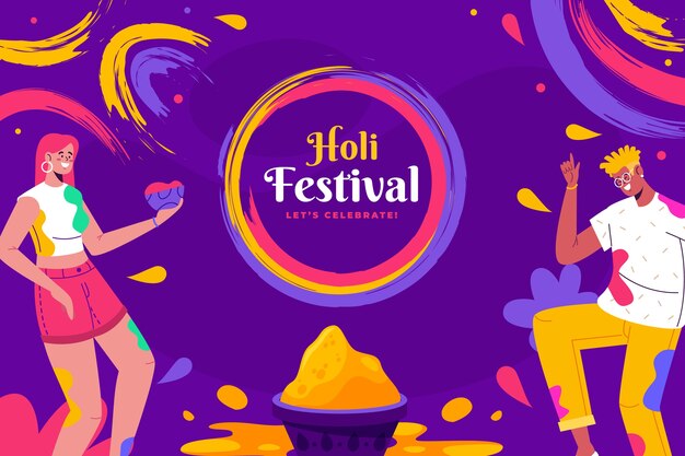 Fundo plano de holi