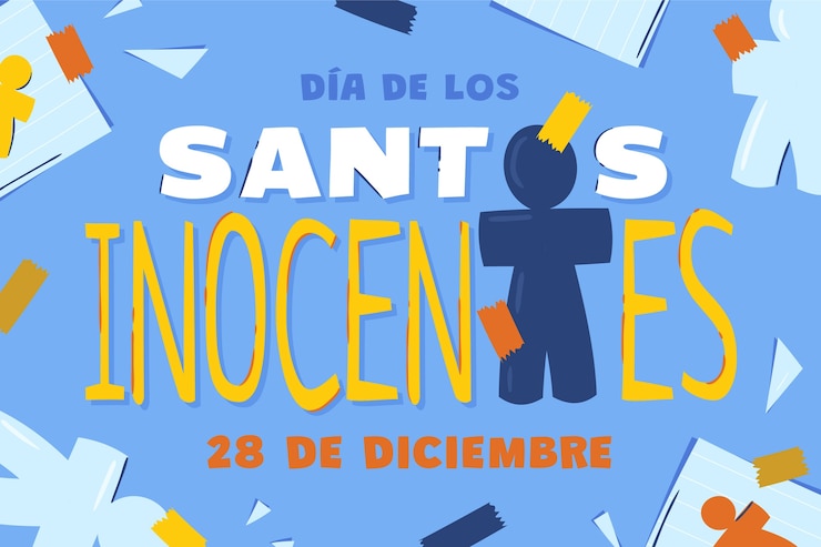 Vetor grátis fundo plano desenhado à mão de los santos inocentes