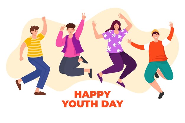 Fundo plano do Dia Internacional da Juventude