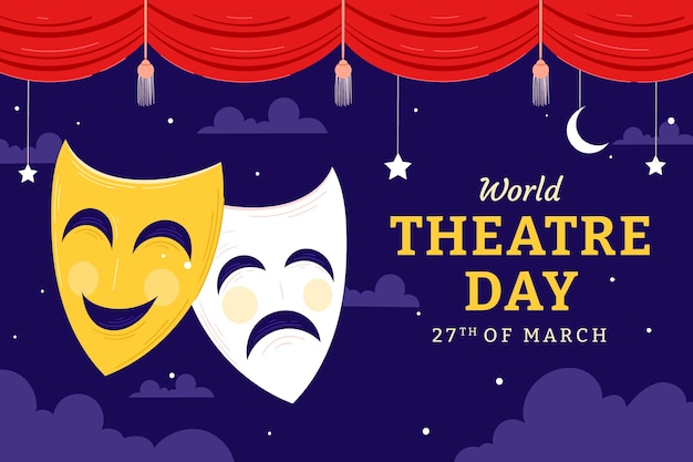 Fundo plano do dia mundial do teatro