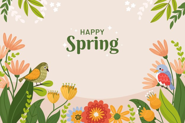 Fundo plano floral Primavera