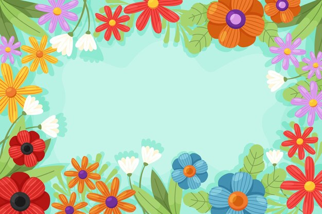 Fundo plano floral Primavera