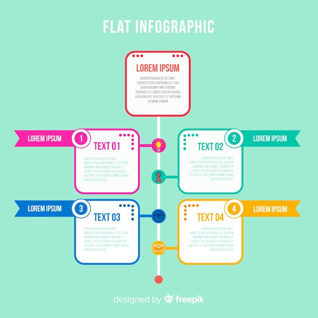 Fundo plano infográficos