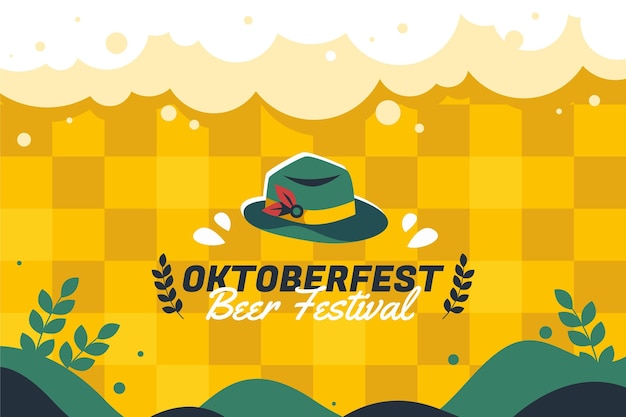 Vetor grátis fundo plano oktoberfest