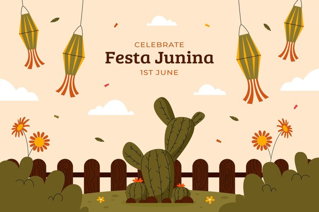 fundo plano para a celebração brasileira das festas juninas